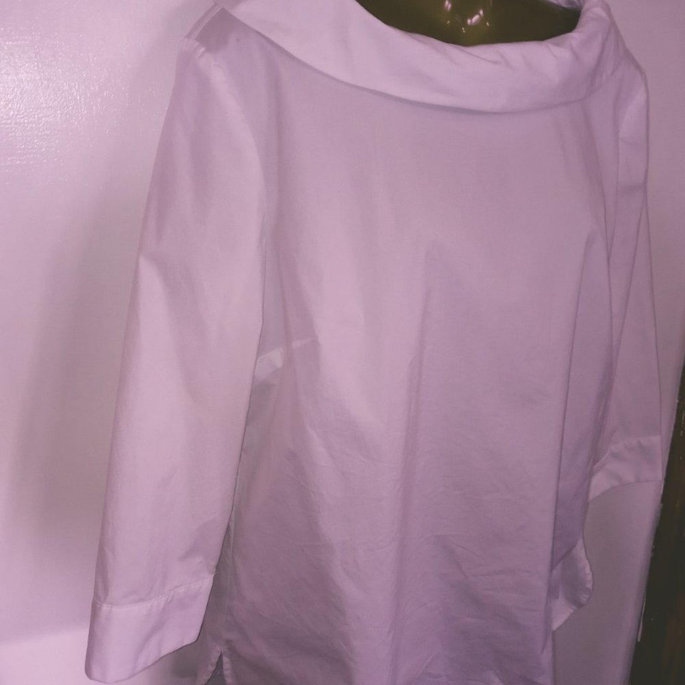 Talbots White Blouse size Large